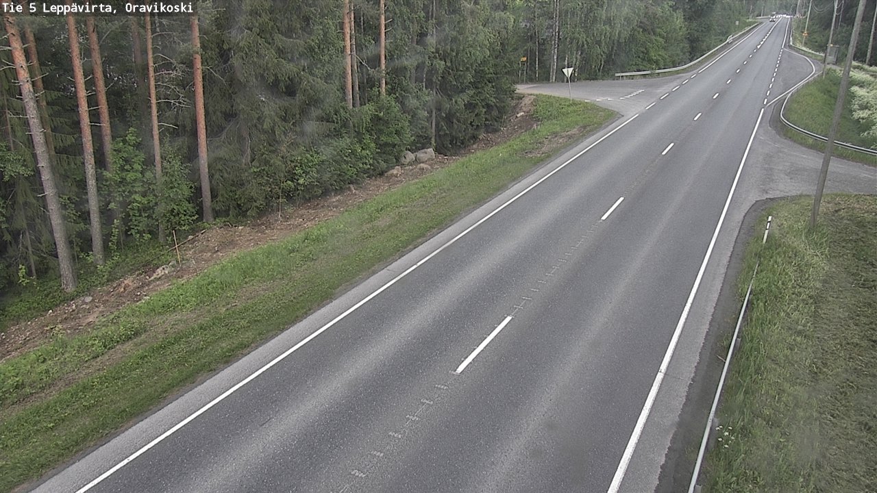Weather Camera Image Väg 5 Leppävirta, Oravikoski, Leppävirta, Pohjois-Savo