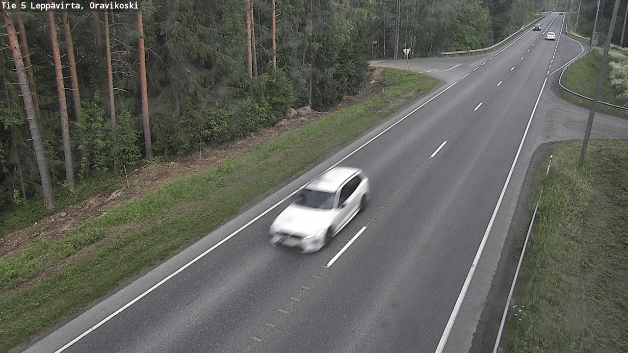 Weather Camera Image Väg 5 Leppävirta, Oravikoski, Leppävirta, Pohjois-Savo