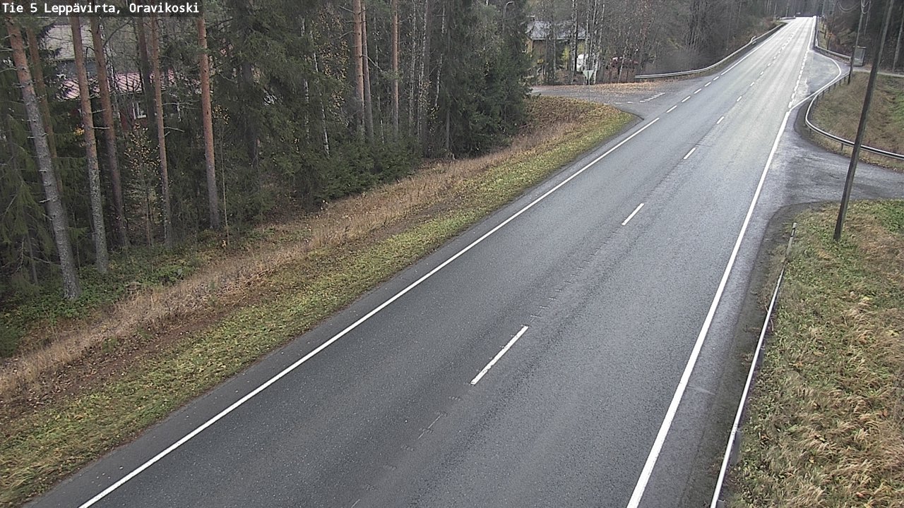 Weather Camera Image Väg 5 Leppävirta, Oravikoski, Leppävirta, Pohjois-Savo