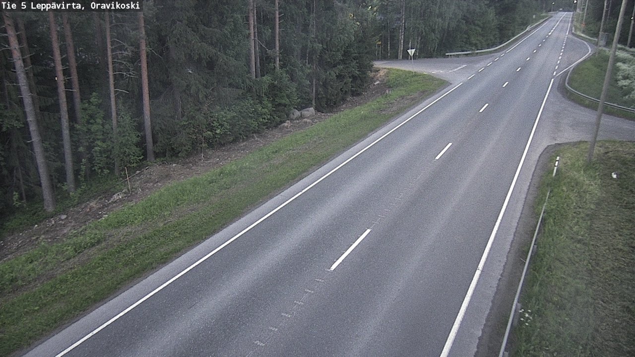 Weather Camera Image Väg 5 Leppävirta, Oravikoski, Leppävirta, Pohjois-Savo