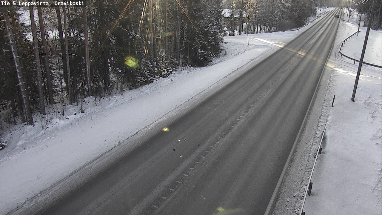 Weather Camera Image Väg 5 Leppävirta, Oravikoski, Leppävirta, Pohjois-Savo