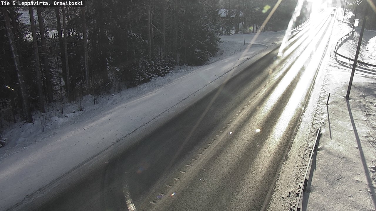 Weather Camera Image Väg 5 Leppävirta, Oravikoski, Leppävirta, Pohjois-Savo