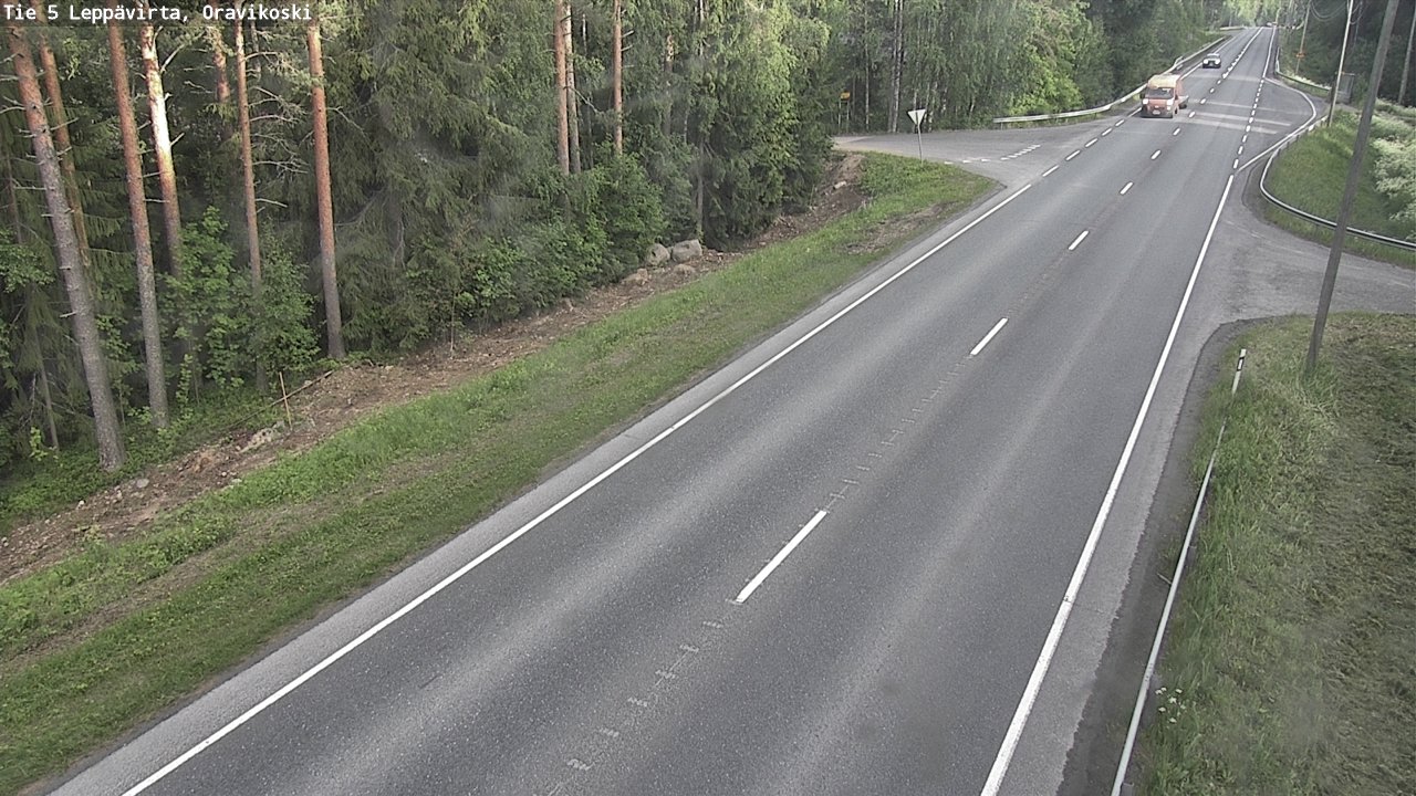 Weather Camera Image Väg 5 Leppävirta, Oravikoski, Leppävirta, Pohjois-Savo