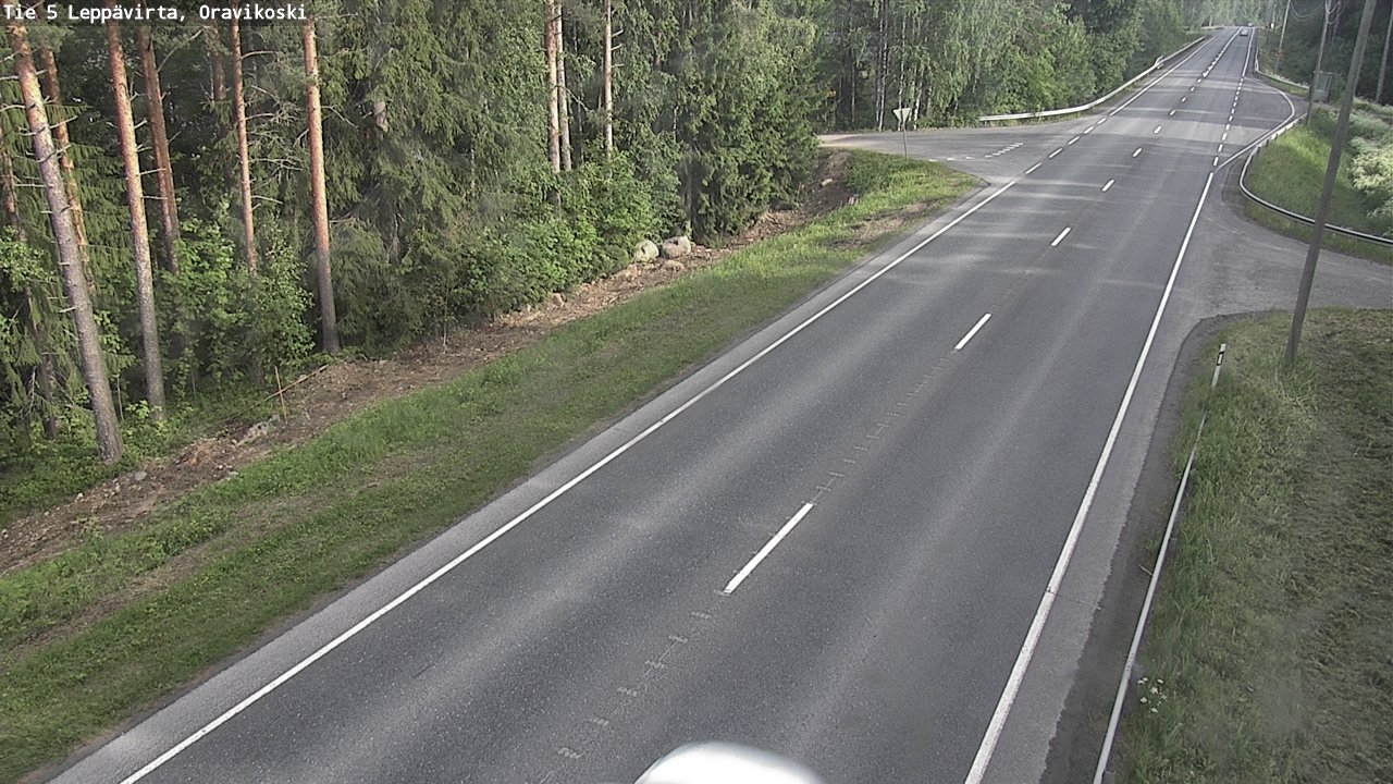 Weather Camera Image Väg 5 Leppävirta, Oravikoski, Leppävirta, Pohjois-Savo