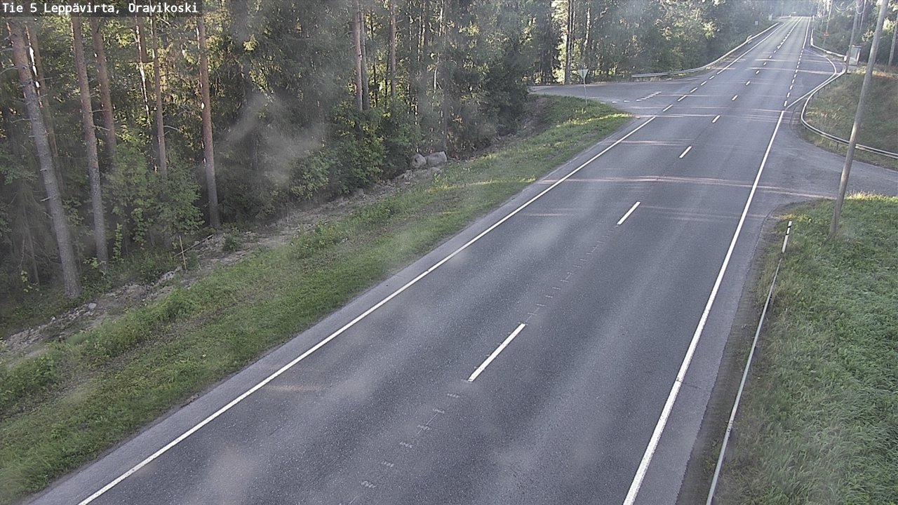 Weather Camera Image Road 5 Leppävirta, Oravikoski, Leppävirta, Pohjois-Savo