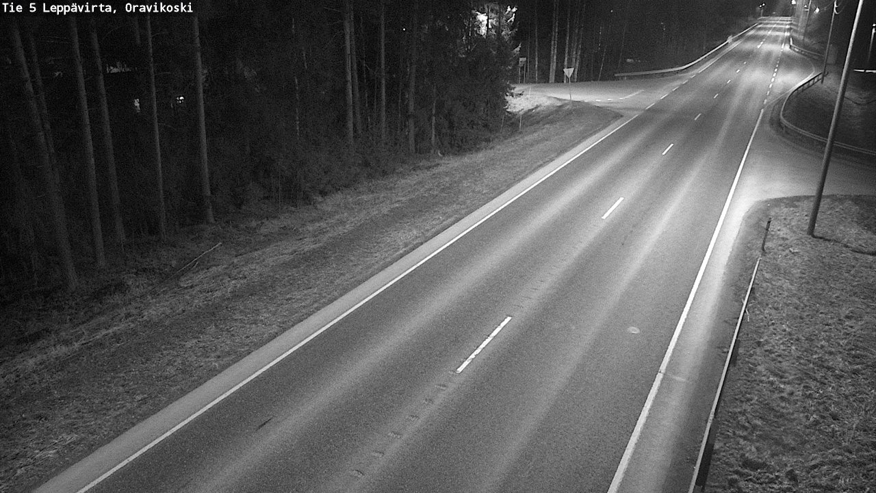 Weather Camera Image Väg 5 Leppävirta, Oravikoski, Leppävirta, Pohjois-Savo