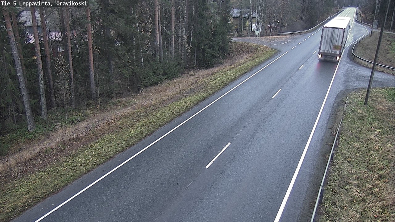 Weather Camera Image Väg 5 Leppävirta, Oravikoski, Leppävirta, Pohjois-Savo