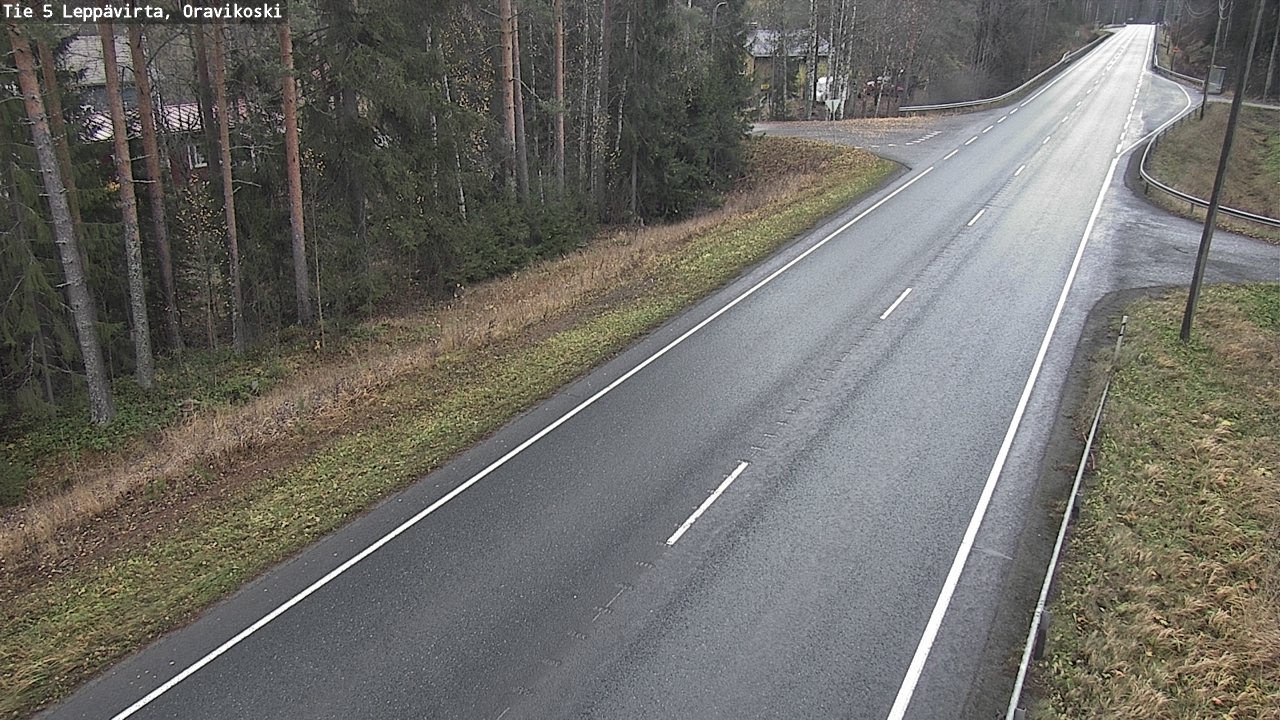 Weather Camera Image Väg 5 Leppävirta, Oravikoski, Leppävirta, Pohjois-Savo