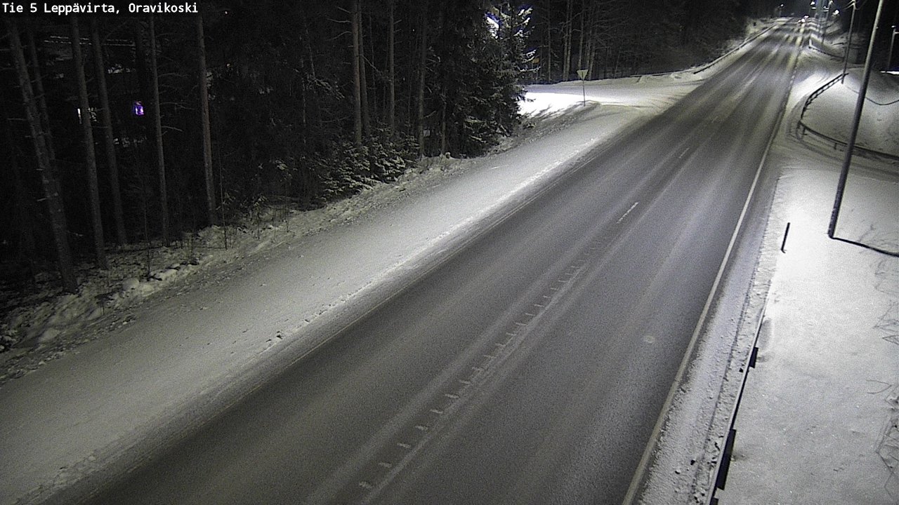 Weather Camera Image Väg 5 Leppävirta, Oravikoski, Leppävirta, Pohjois-Savo