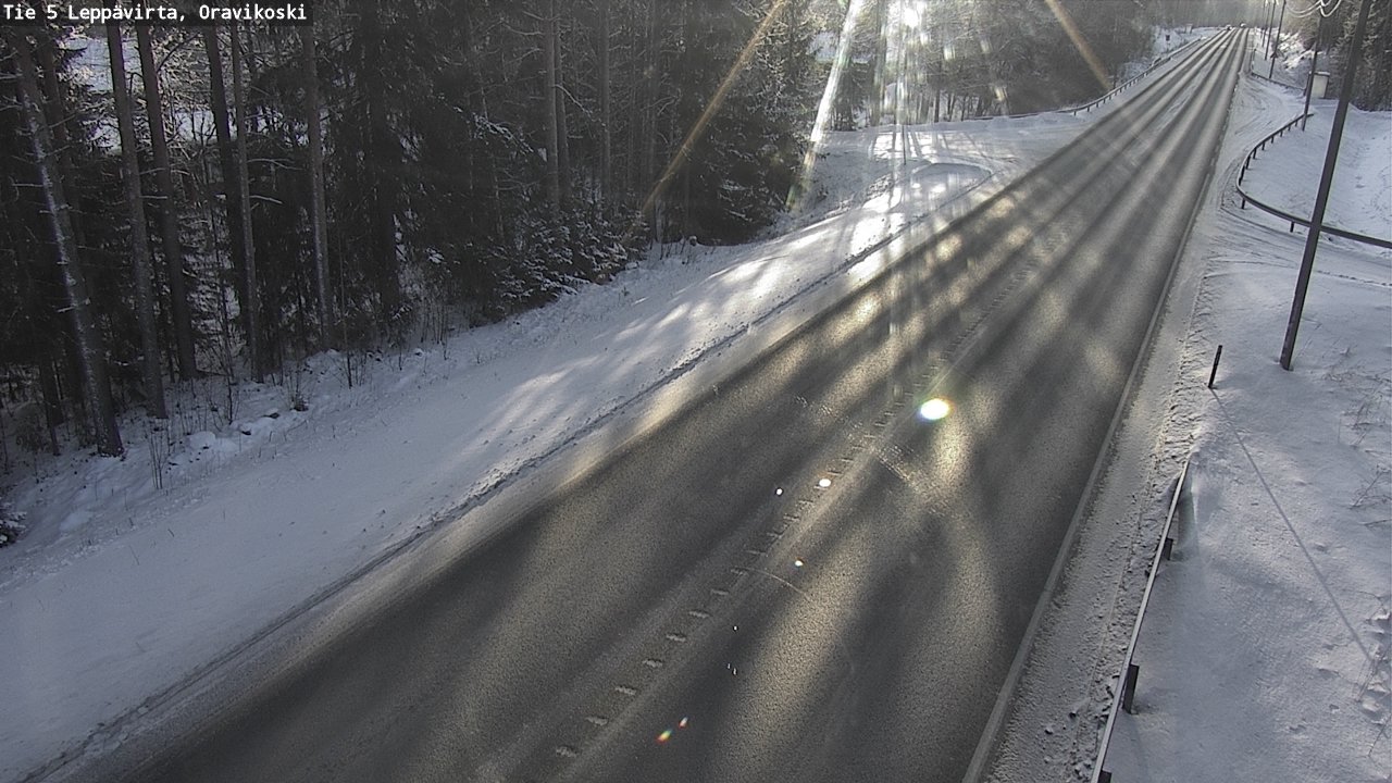 Weather Camera Image Väg 5 Leppävirta, Oravikoski, Leppävirta, Pohjois-Savo