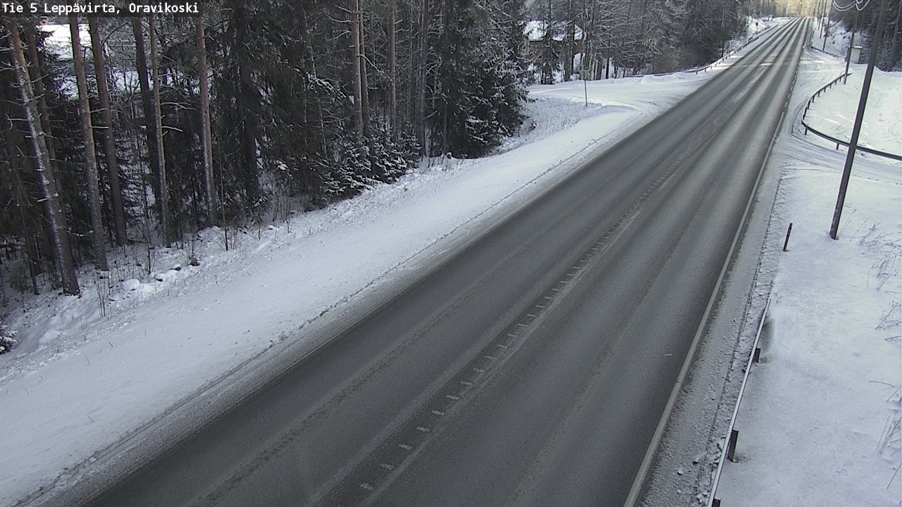 Weather Camera Image Väg 5 Leppävirta, Oravikoski, Leppävirta, Pohjois-Savo