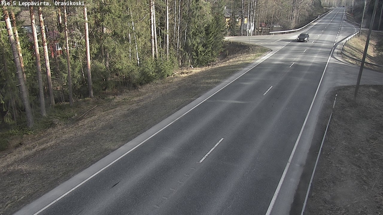 Weather Camera Image Väg 5 Leppävirta, Oravikoski, Leppävirta, Pohjois-Savo