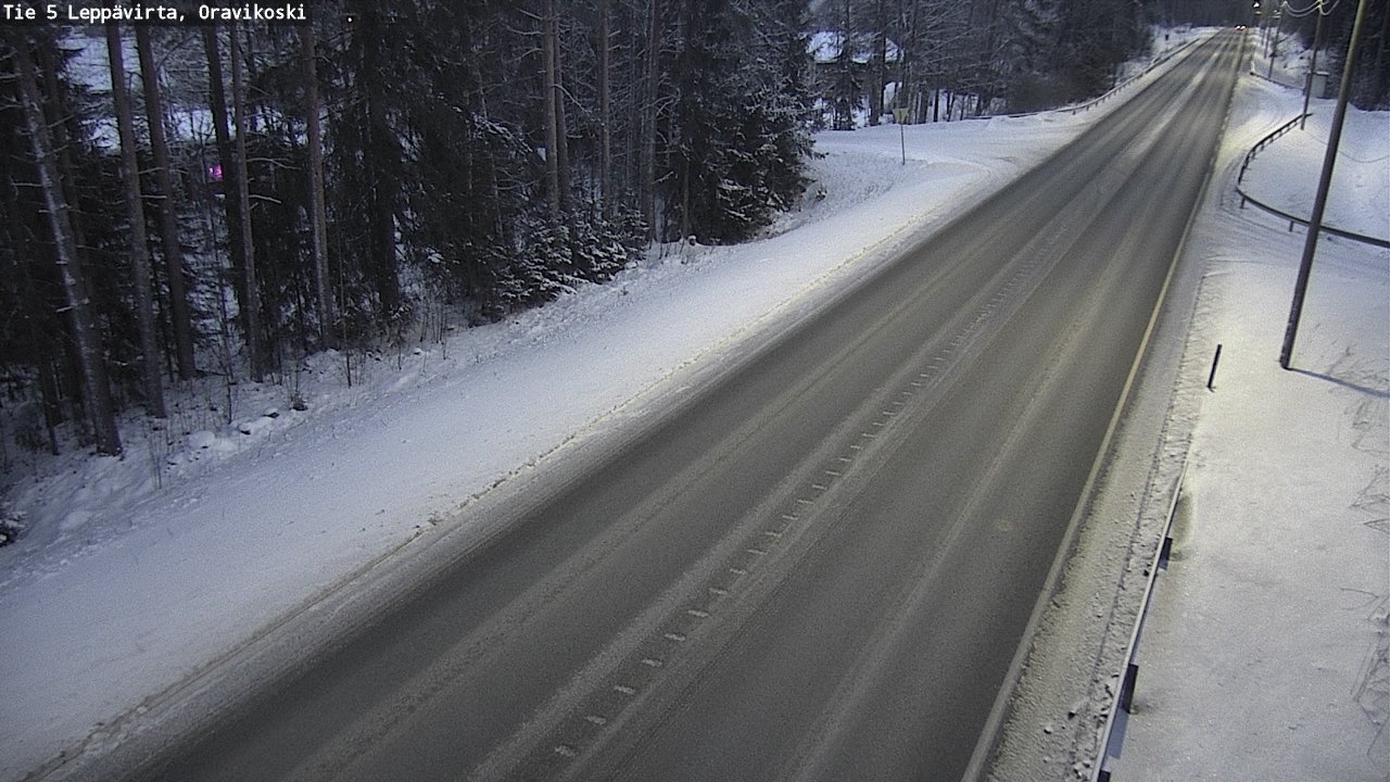 Weather Camera Image Väg 5 Leppävirta, Oravikoski, Leppävirta, Pohjois-Savo