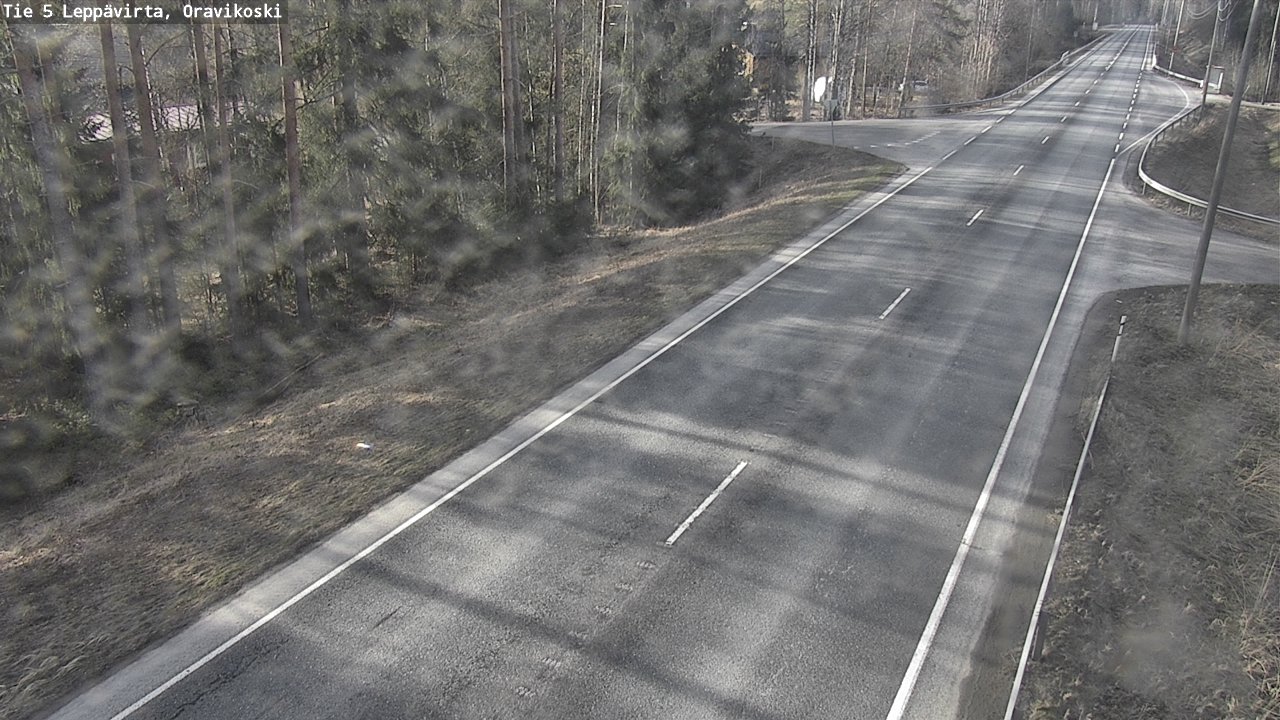 Weather Camera Image Väg 5 Leppävirta, Oravikoski, Leppävirta, Pohjois-Savo