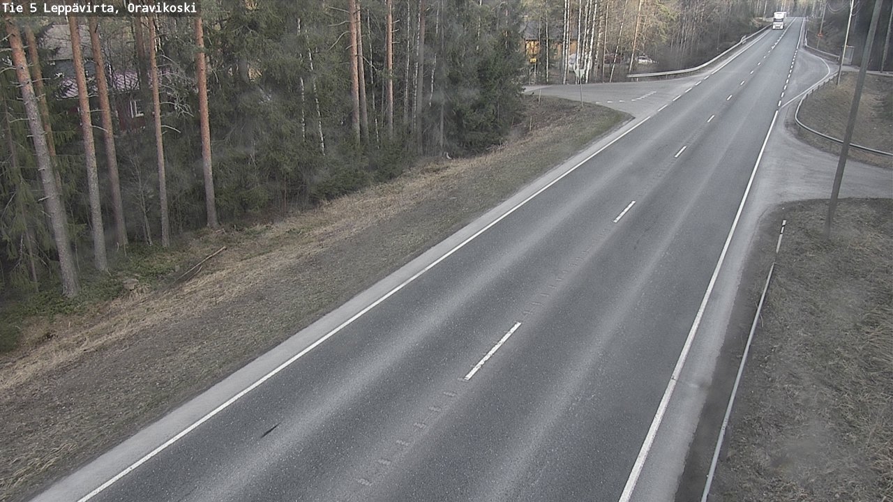 Weather Camera Image Väg 5 Leppävirta, Oravikoski, Leppävirta, Pohjois-Savo