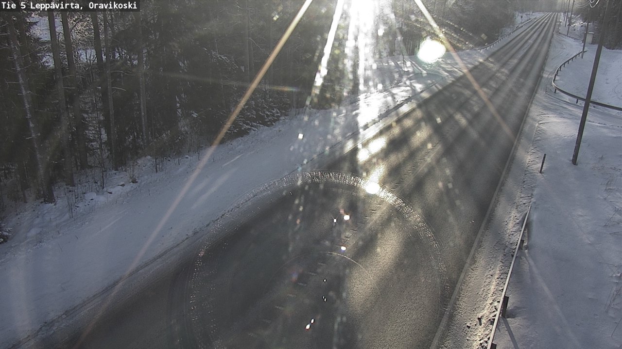 Weather Camera Image Väg 5 Leppävirta, Oravikoski, Leppävirta, Pohjois-Savo