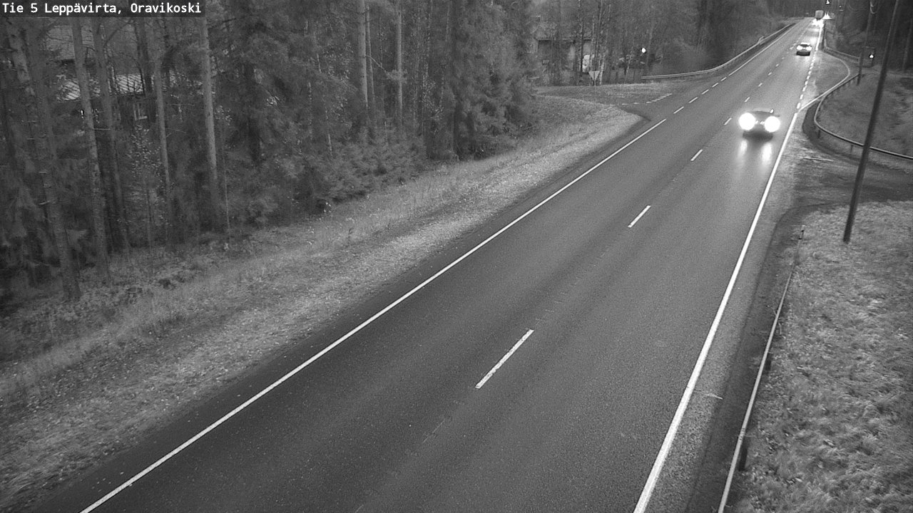 Weather Camera Image Väg 5 Leppävirta, Oravikoski, Leppävirta, Pohjois-Savo