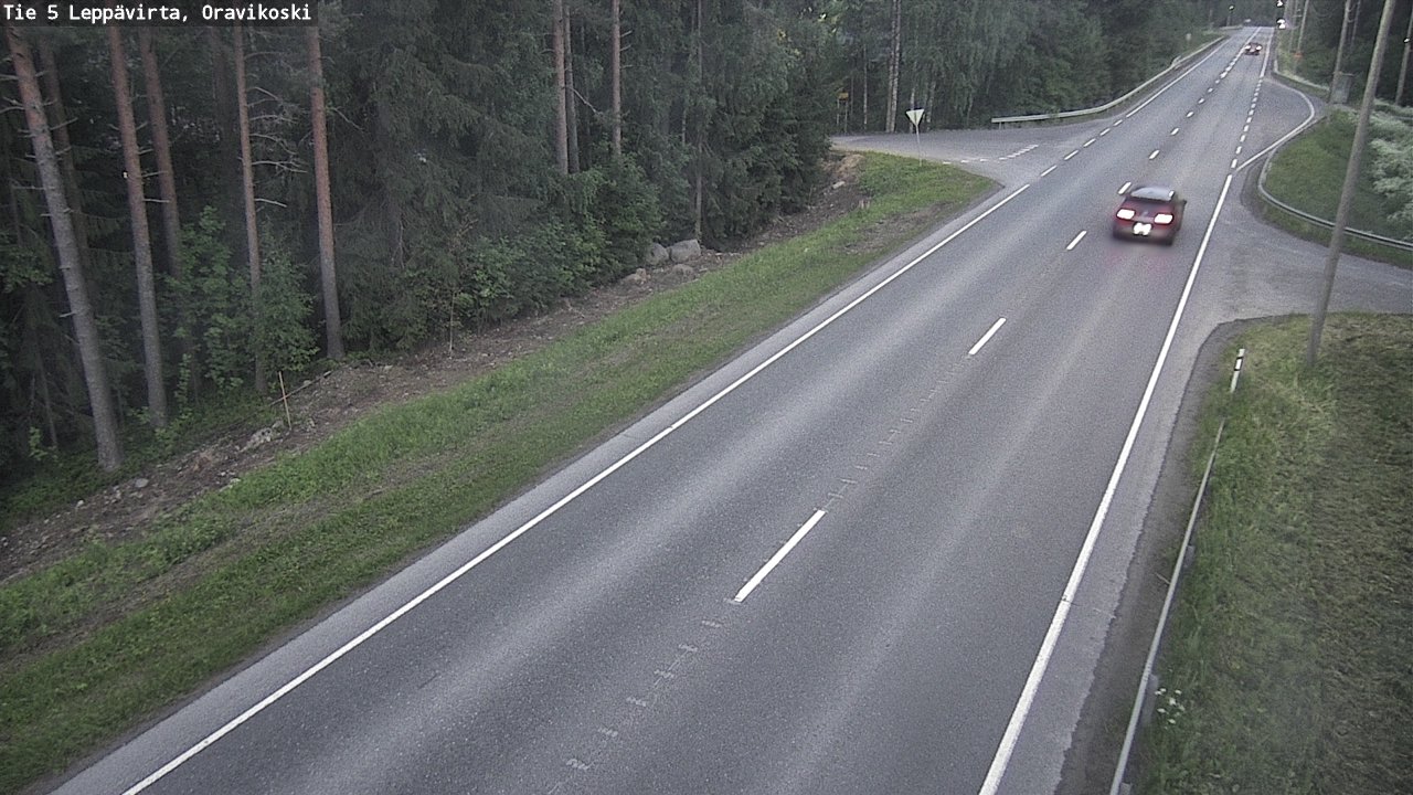 Weather Camera Image Väg 5 Leppävirta, Oravikoski, Leppävirta, Pohjois-Savo
