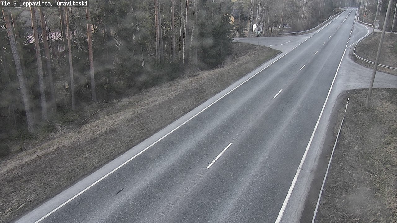 Weather Camera Image Road 5 Leppävirta, Oravikoski, Leppävirta, Pohjois-Savo