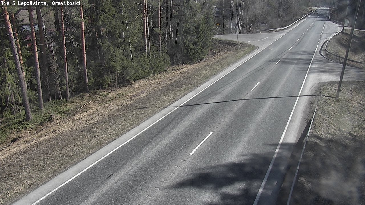 Weather Camera Image Väg 5 Leppävirta, Oravikoski, Leppävirta, Pohjois-Savo