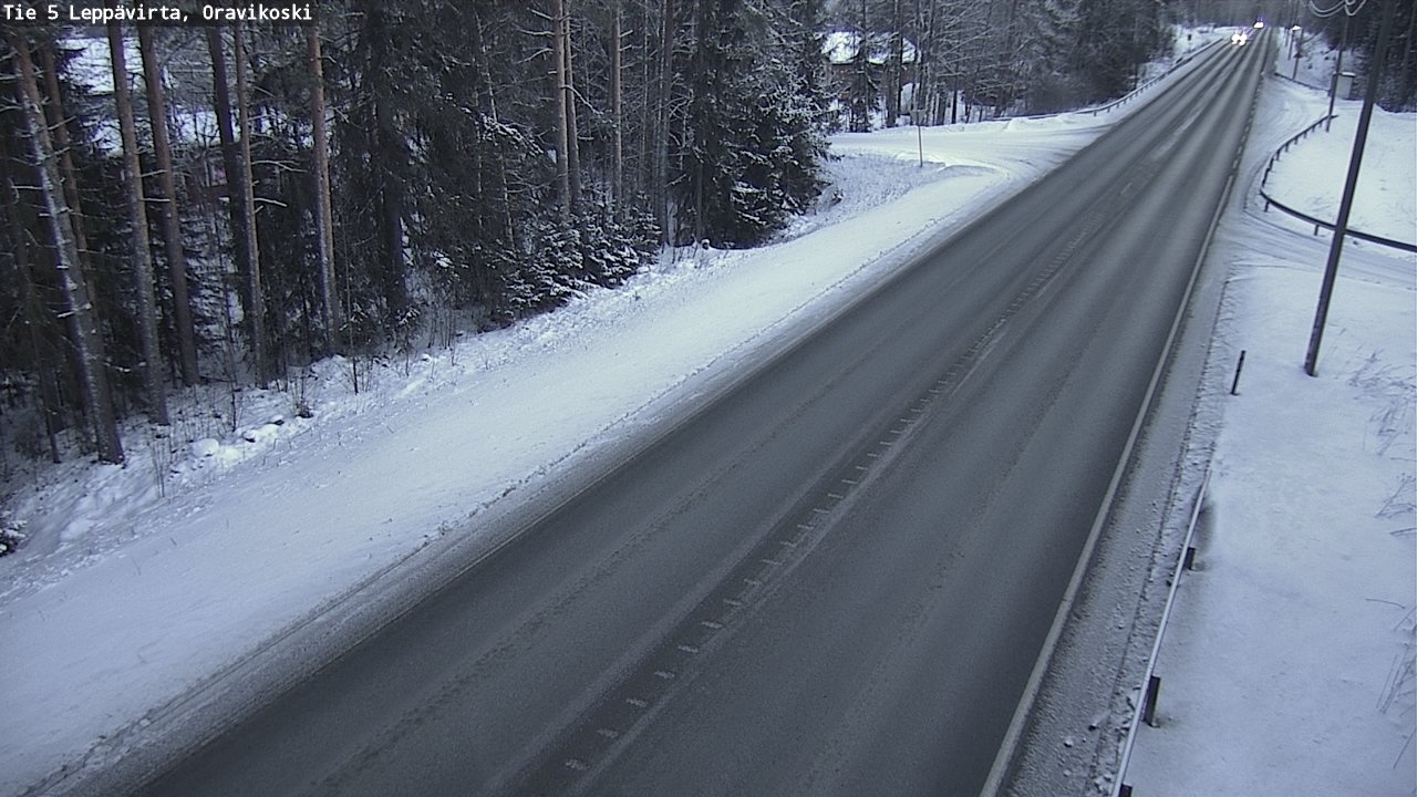 Weather Camera Image Väg 5 Leppävirta, Oravikoski, Leppävirta, Pohjois-Savo