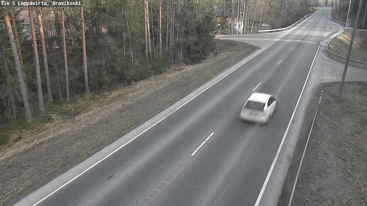 Weather Camera Image Väg 5 Leppävirta, Oravikoski, Leppävirta, Pohjois-Savo