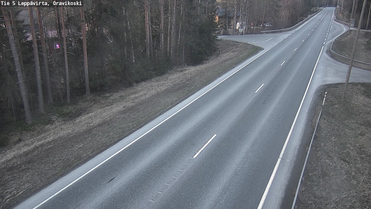 Weather Camera Image Väg 5 Leppävirta, Oravikoski, Leppävirta, Pohjois-Savo