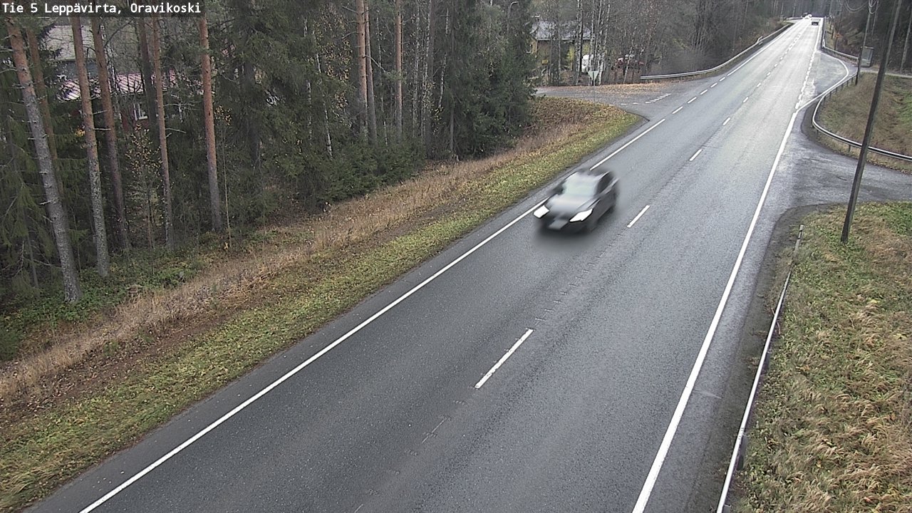 Weather Camera Image Väg 5 Leppävirta, Oravikoski, Leppävirta, Pohjois-Savo