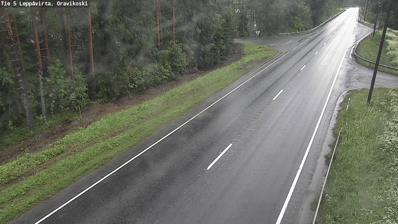 Weather Camera Image Road 5 Leppävirta, Oravikoski, Leppävirta, Pohjois-Savo