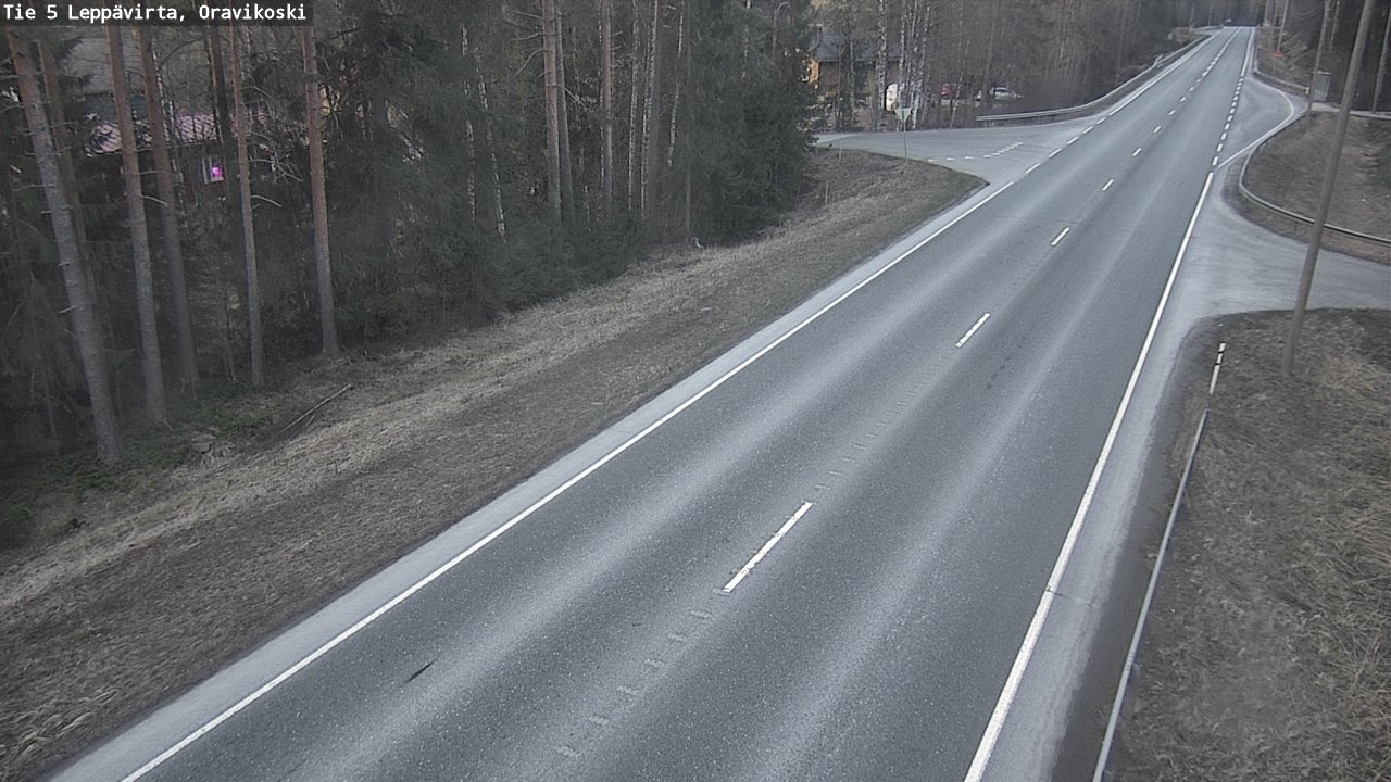Weather Camera Image Väg 5 Leppävirta, Oravikoski, Leppävirta, Pohjois-Savo
