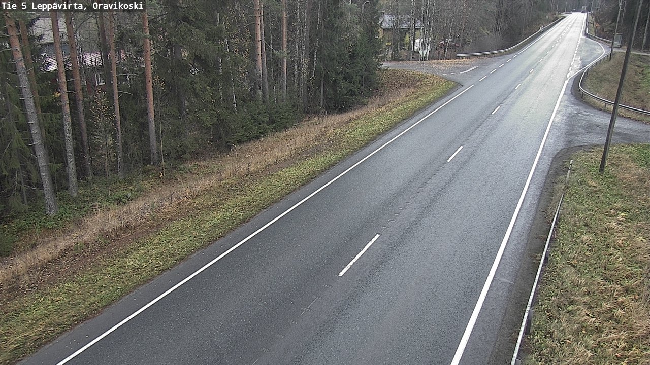 Weather Camera Image Väg 5 Leppävirta, Oravikoski, Leppävirta, Pohjois-Savo