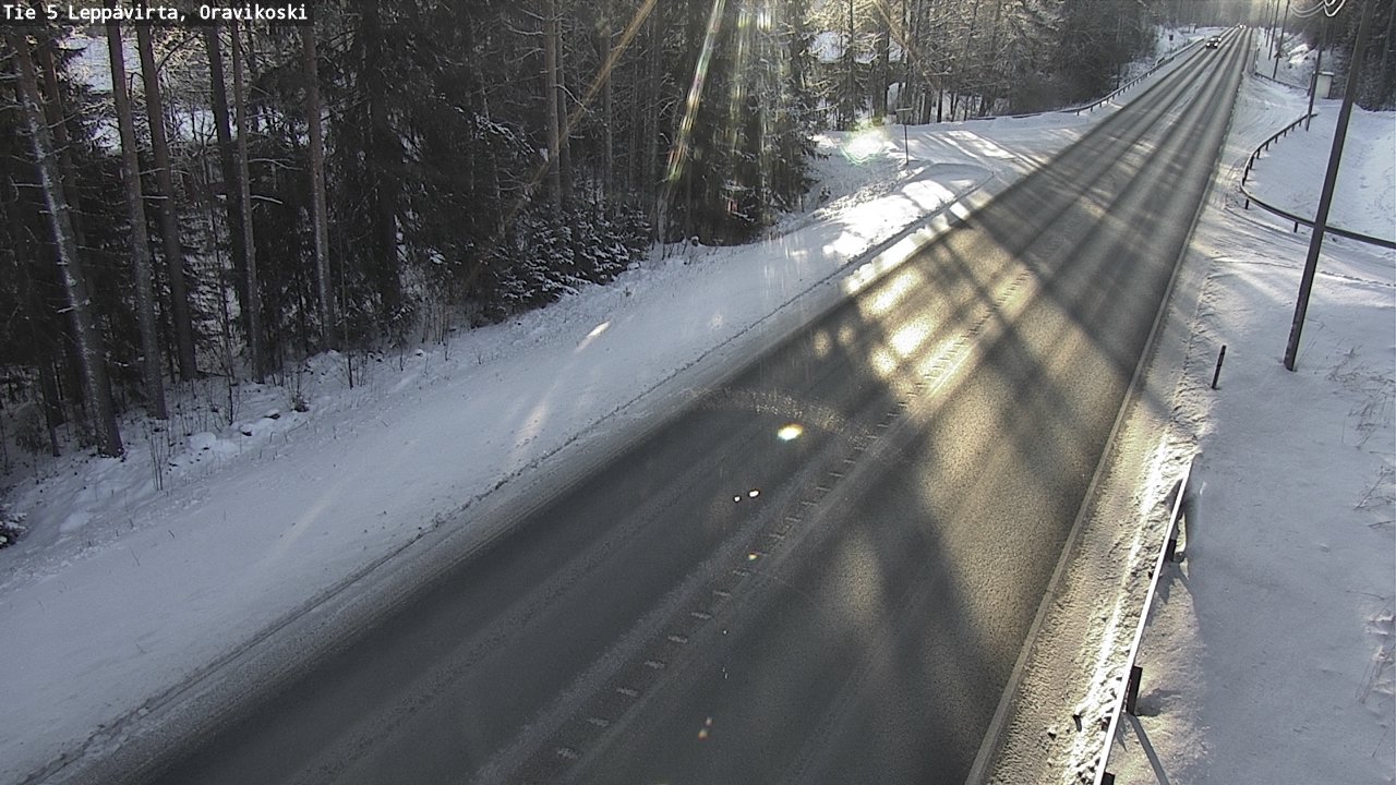 Weather Camera Image Väg 5 Leppävirta, Oravikoski, Leppävirta, Pohjois-Savo