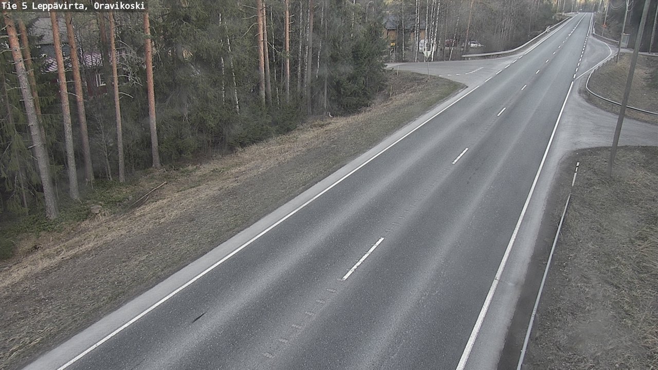 Weather Camera Image Väg 5 Leppävirta, Oravikoski, Leppävirta, Pohjois-Savo