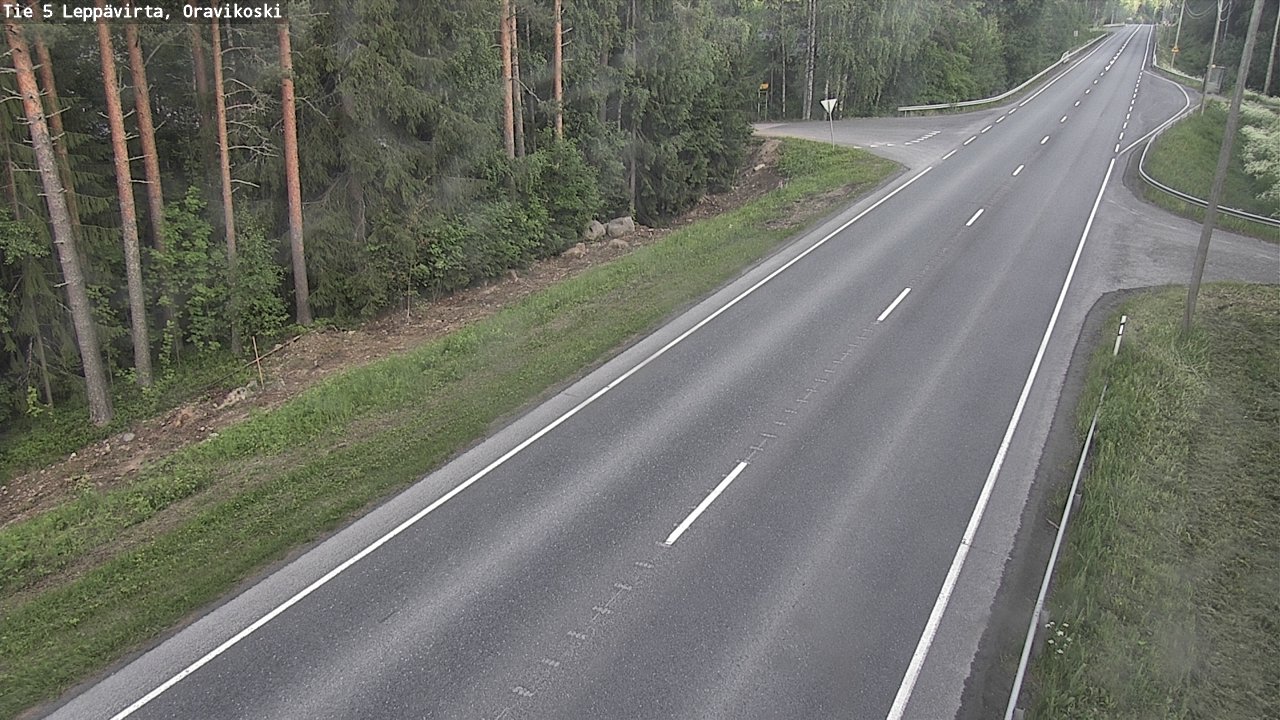 Weather Camera Image Väg 5 Leppävirta, Oravikoski, Leppävirta, Pohjois-Savo