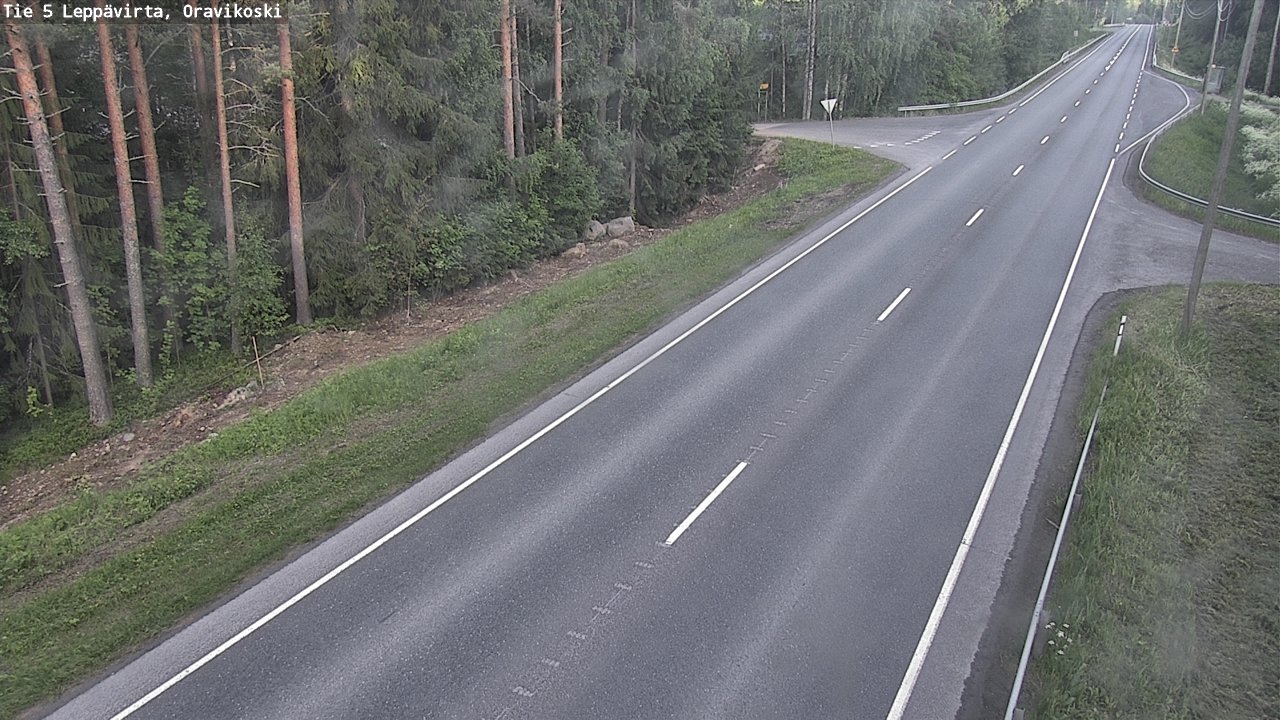 Weather Camera Image Väg 5 Leppävirta, Oravikoski, Leppävirta, Pohjois-Savo