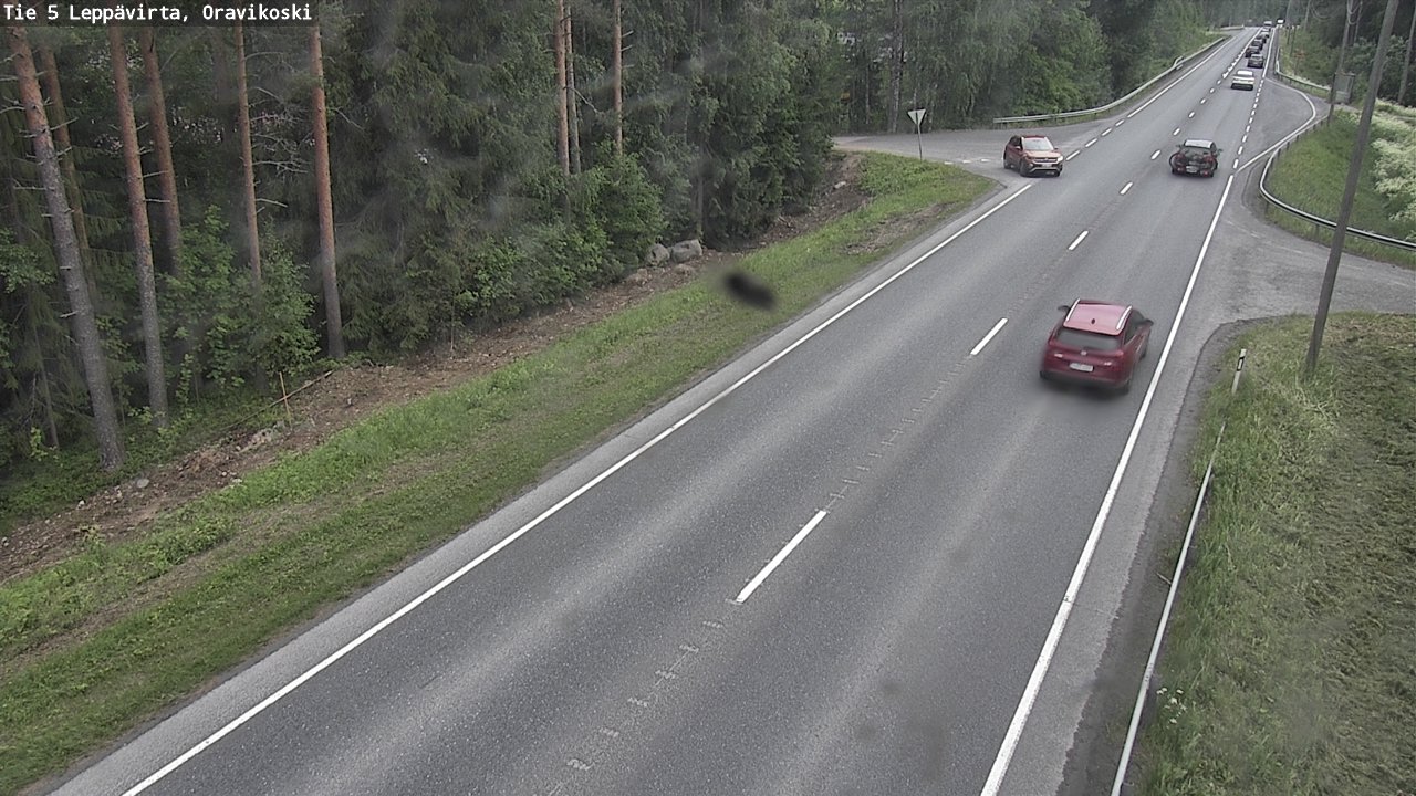 Weather Camera Image Väg 5 Leppävirta, Oravikoski, Leppävirta, Pohjois-Savo