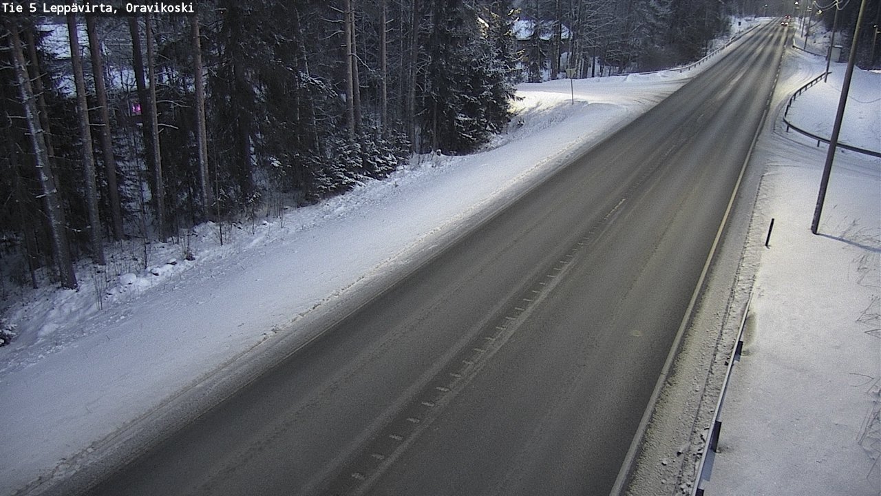 Weather Camera Image Väg 5 Leppävirta, Oravikoski, Leppävirta, Pohjois-Savo