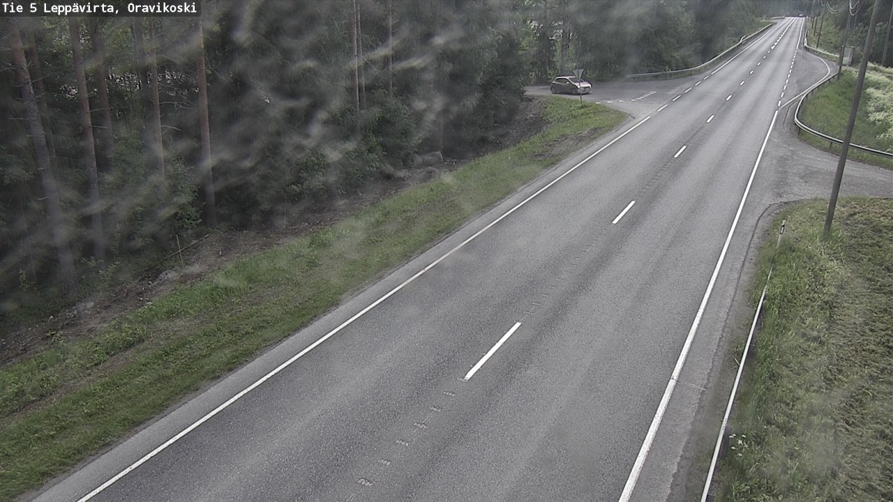 Weather Camera Image Väg 5 Leppävirta, Oravikoski, Leppävirta, Pohjois-Savo
