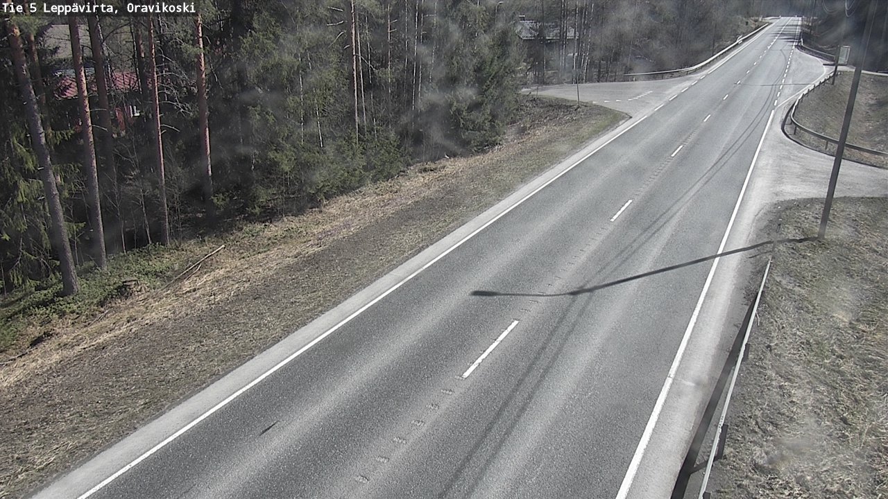 Weather Camera Image Väg 5 Leppävirta, Oravikoski, Leppävirta, Pohjois-Savo