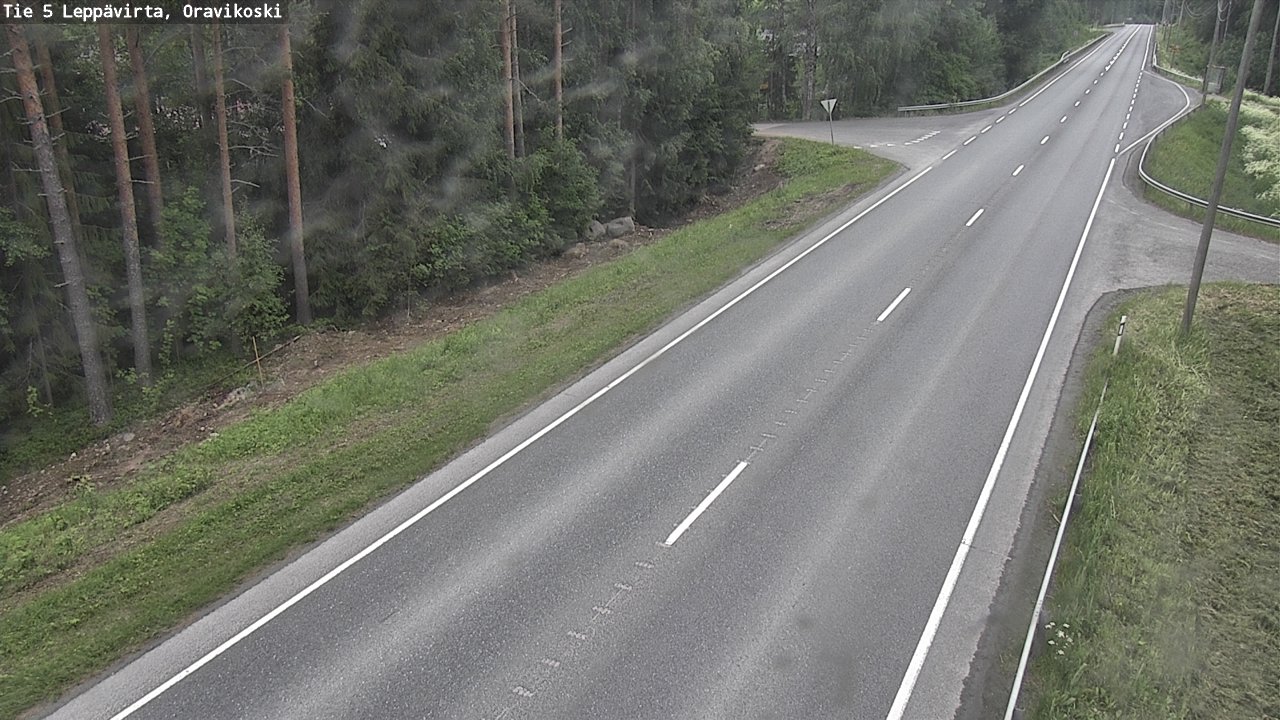 Weather Camera Image Väg 5 Leppävirta, Oravikoski, Leppävirta, Pohjois-Savo