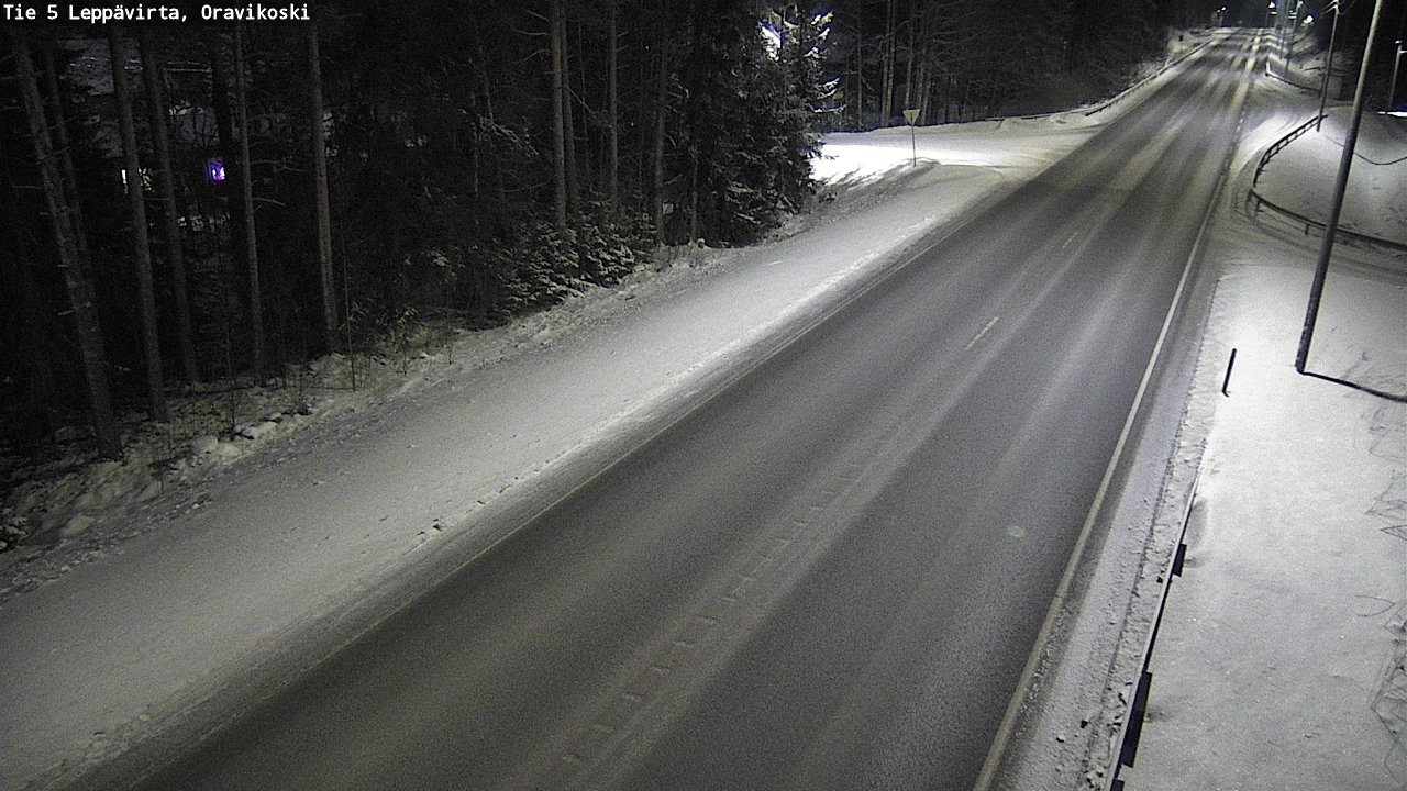 Weather Camera Image Väg 5 Leppävirta, Oravikoski, Leppävirta, Pohjois-Savo