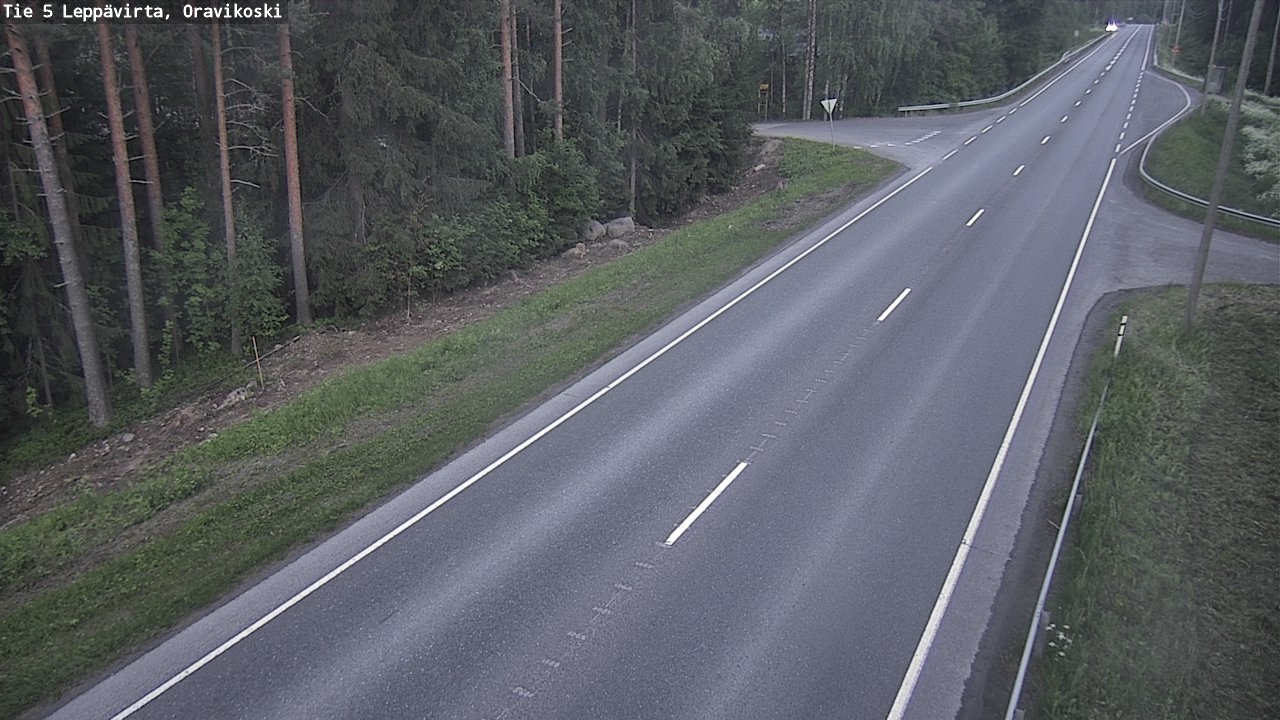 Weather Camera Image Väg 5 Leppävirta, Oravikoski, Leppävirta, Pohjois-Savo