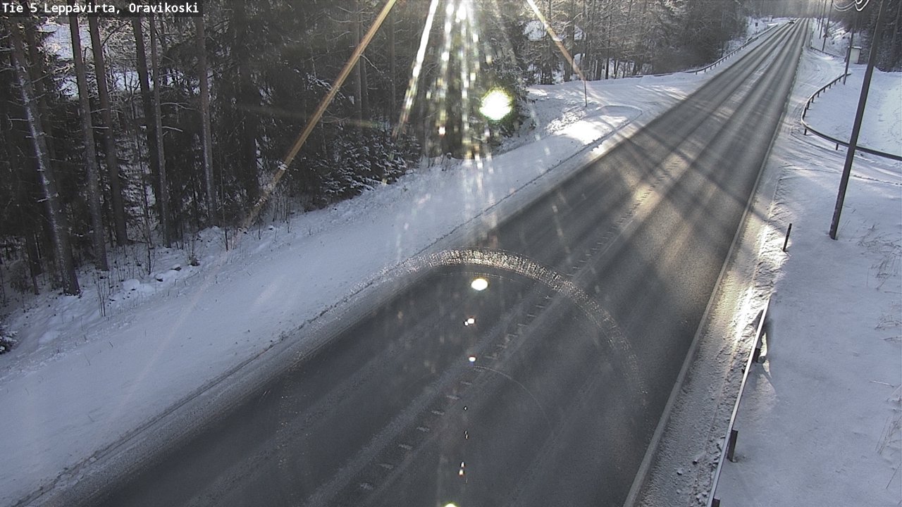 Weather Camera Image Väg 5 Leppävirta, Oravikoski, Leppävirta, Pohjois-Savo