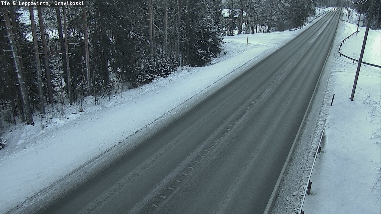 Weather Camera Image Väg 5 Leppävirta, Oravikoski, Leppävirta, Pohjois-Savo