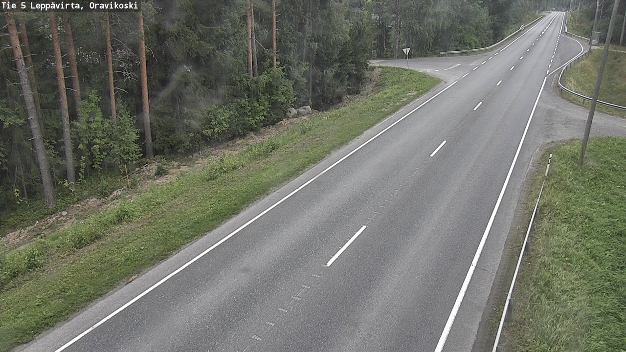 Weather Camera Image Road 5 Leppävirta, Oravikoski, Leppävirta, Pohjois-Savo