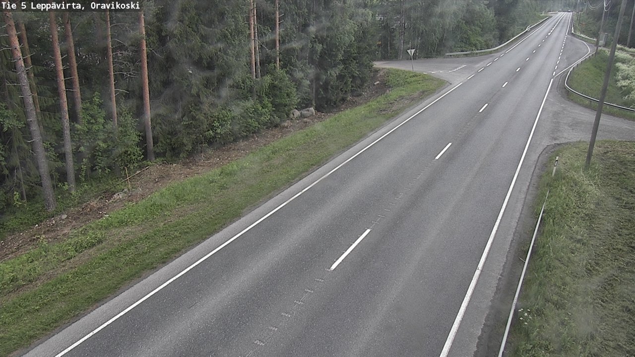 Weather Camera Image Väg 5 Leppävirta, Oravikoski, Leppävirta, Pohjois-Savo