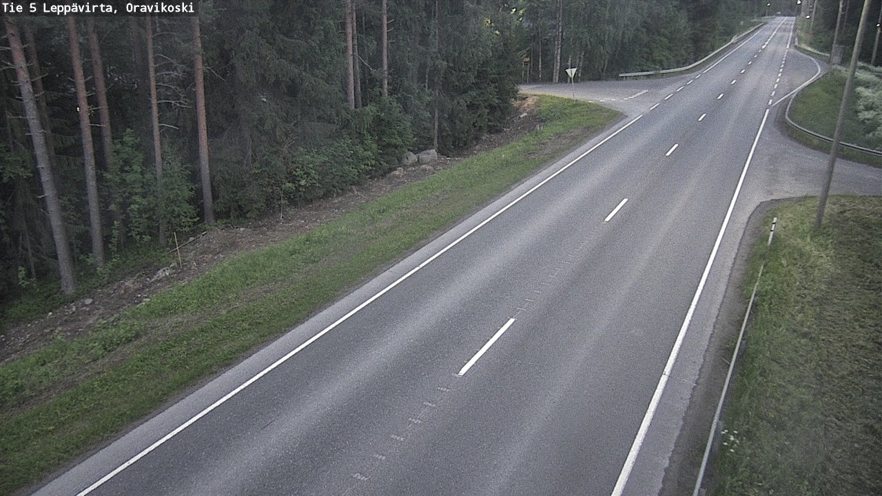 Weather Camera Image Väg 5 Leppävirta, Oravikoski, Leppävirta, Pohjois-Savo
