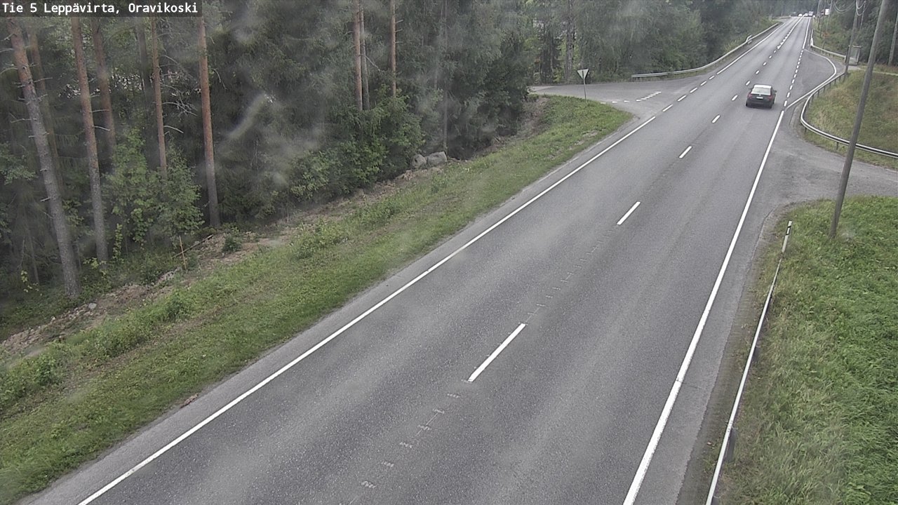 Weather Camera Image Road 5 Leppävirta, Oravikoski, Leppävirta, Pohjois-Savo
