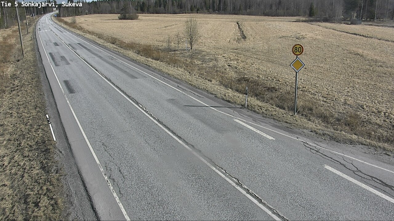 Weather Camera Image Väg 5 Sonkajärvi, Sukeva, Sonkajärvi, Pohjois-Savo