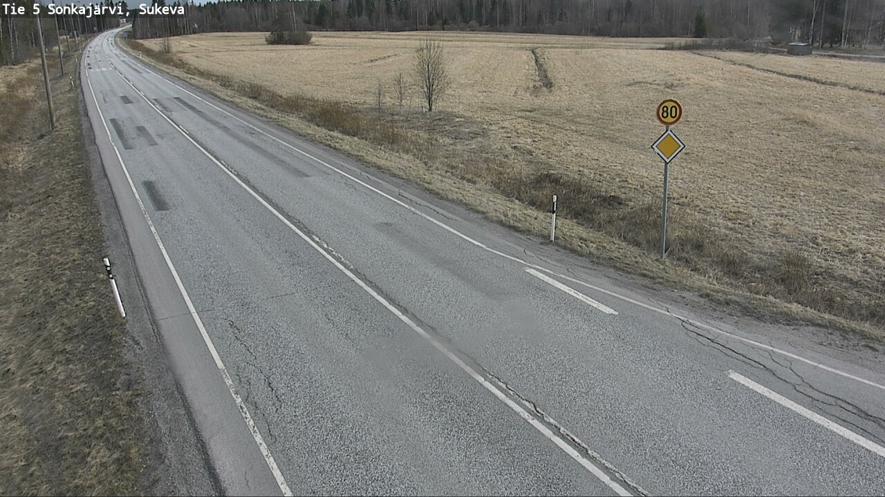 Weather Camera Image Road 5 Sonkajärvi, Sukeva, Sonkajärvi, Pohjois-Savo